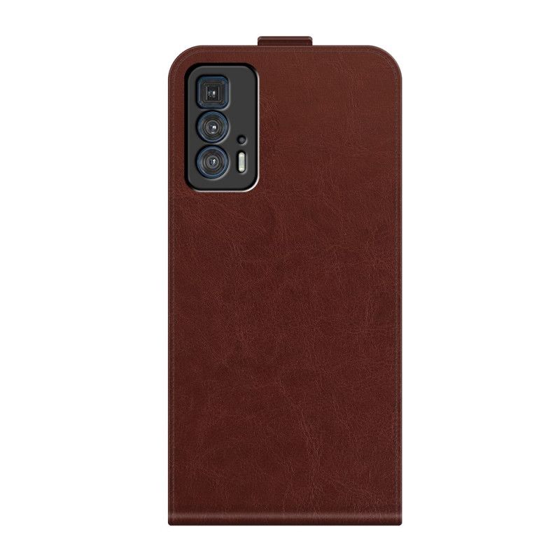 Etui Folio Motorola Edge 20 Pro Pionowa Klapa Z Efektem Skóry