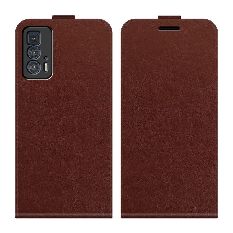 Etui Folio Motorola Edge 20 Pro Pionowa Klapa Z Efektem Skóry