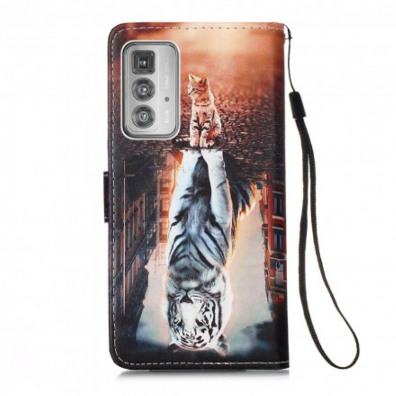 Etui Folio Motorola Edge 20 Pro Rêverie D'ernest The Thong Cat Etui Ochronne