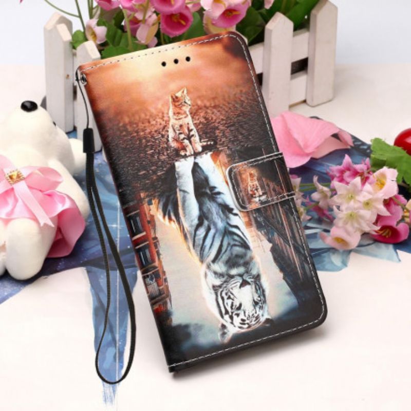 Etui Folio Motorola Edge 20 Pro Rêverie D'ernest The Thong Cat Etui Ochronne