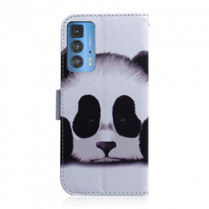 Etui Folio Motorola Edge 20 Pro Twarz Pandy