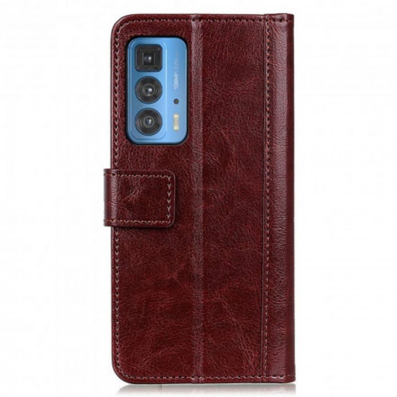 Etui Folio Motorola Edge 20 Pro Wersja Z Efektem Antycznej Skóry Etui Ochronne