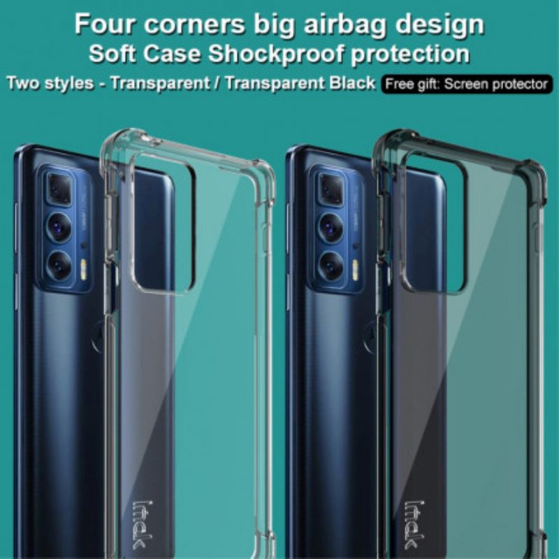 Etui Motorola Edge 20 Pro Przezroczysty Z Filmem Ekranowym Imak