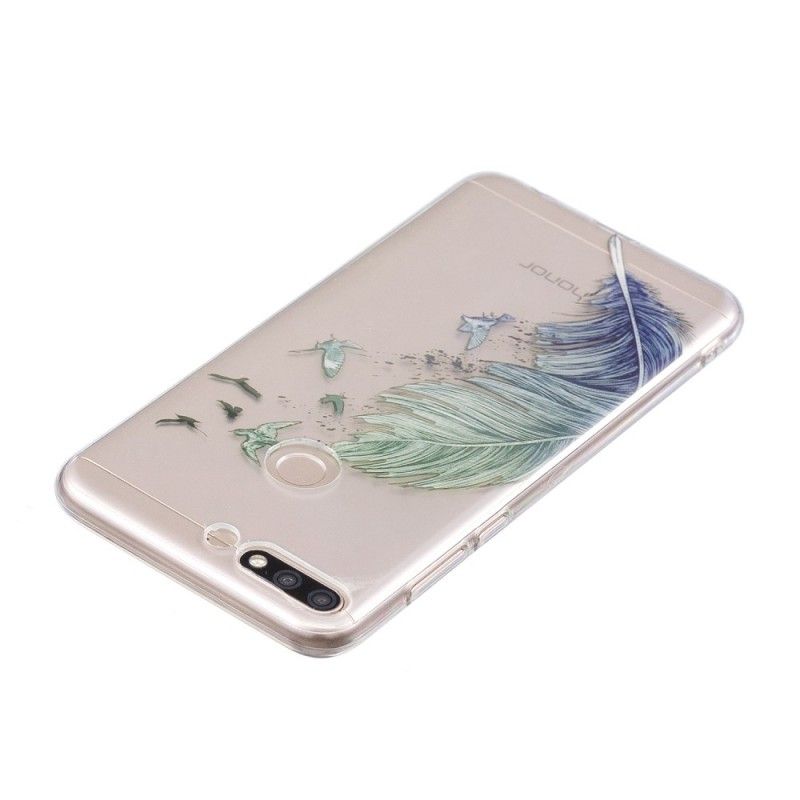 Etui Honor 7C Przezroczyste Kolorowe Pióro Etui Ochronne