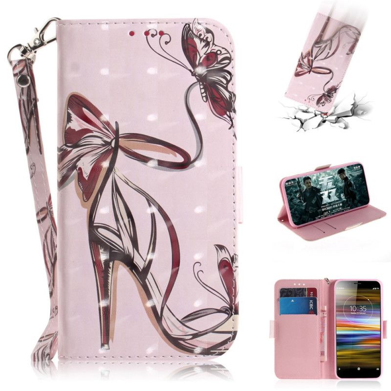 Etui Folio Sony Xperia L3 Pompka Taśmowa