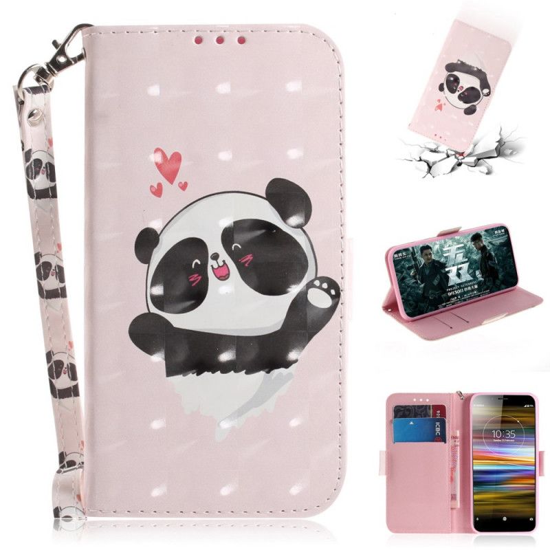 Obudowa Sony Xperia L3 Etui na Telefon Panda Love Ze Stringami