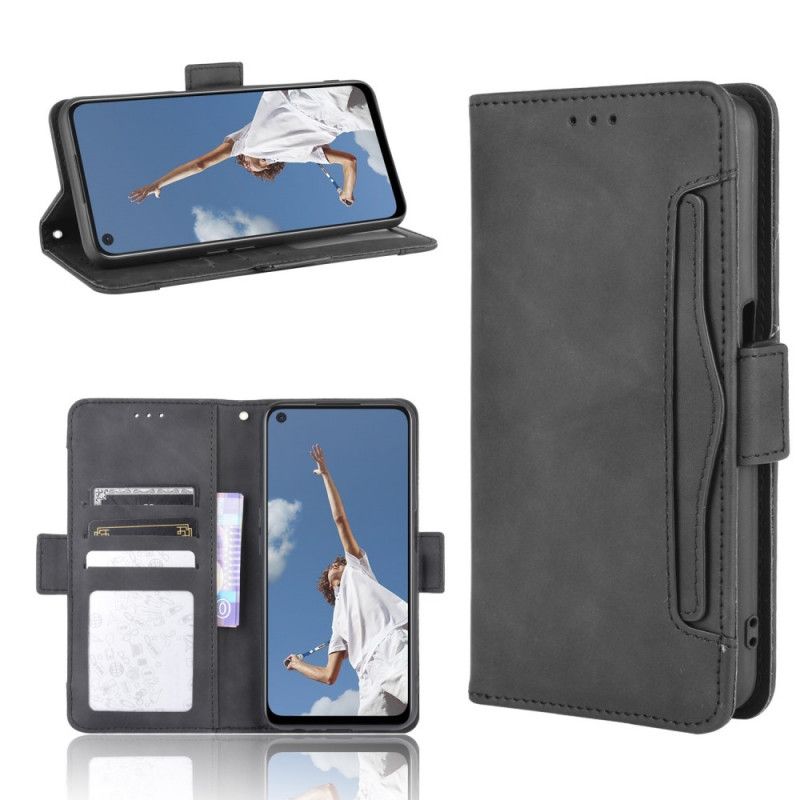 Etui Folio Oppo A72 Czerwony Czarny Multikarta Pierwszej Klasy Etui Ochronne