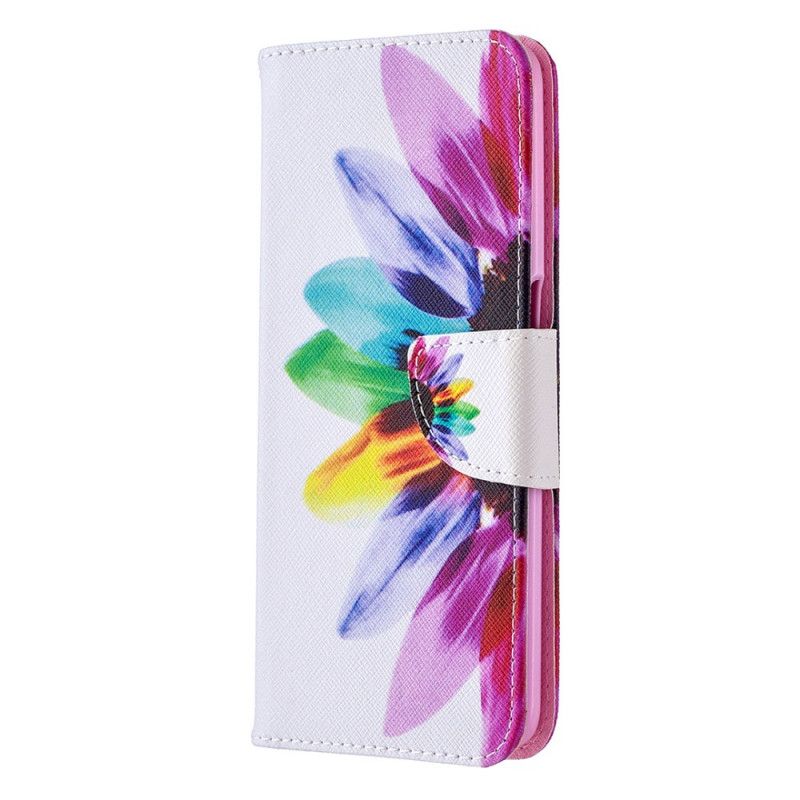 Etui Folio Oppo A72 Kwiat Akwareli Etui Ochronne