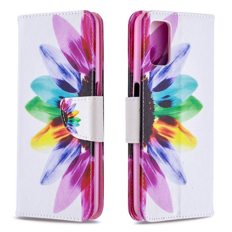 Etui Folio Oppo A72 Kwiat Akwareli Etui Ochronne