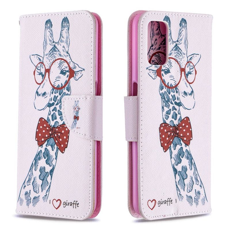 Etui Folio Oppo A72 Nerd Żyrafa