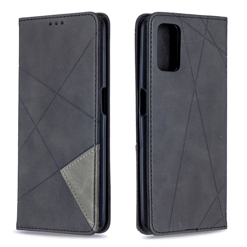 Flip Kotelot Oppo A72 Szary Czarny Styl Artysty Etui Ochronne