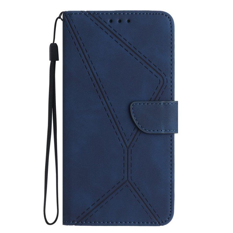 Etui Folio do Honor 90 z Łańcuch Linie I Kropkowane Paski