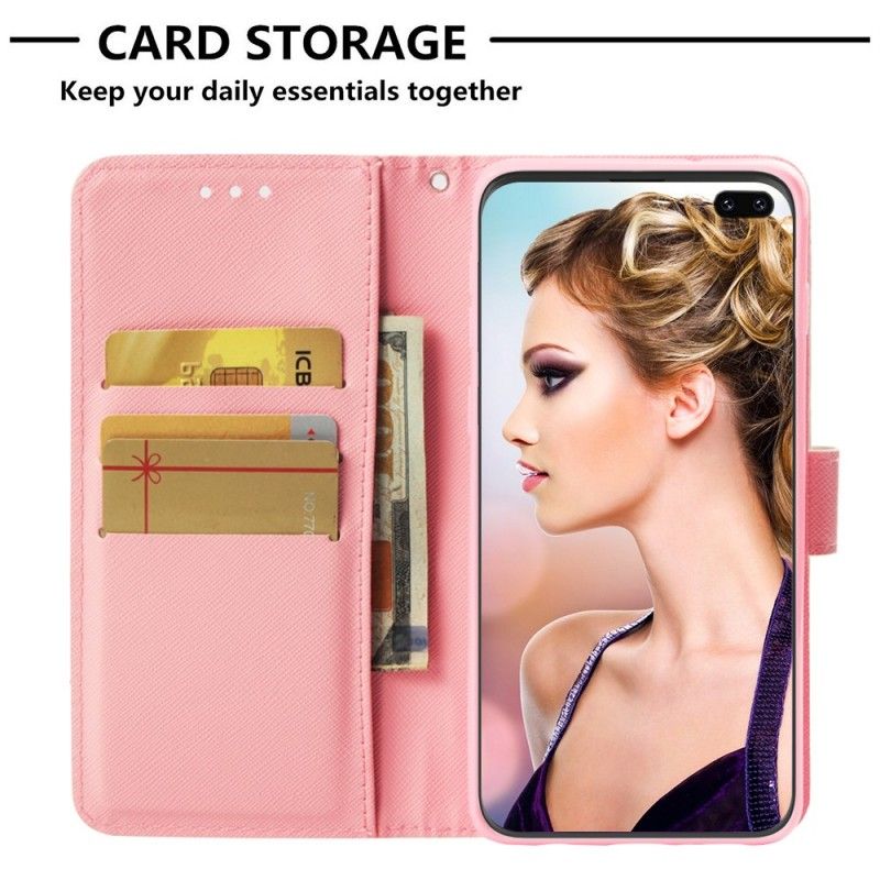 Etui Folio Samsung Galaxy S10 Plus Czerwone Motyle Etui Ochronne