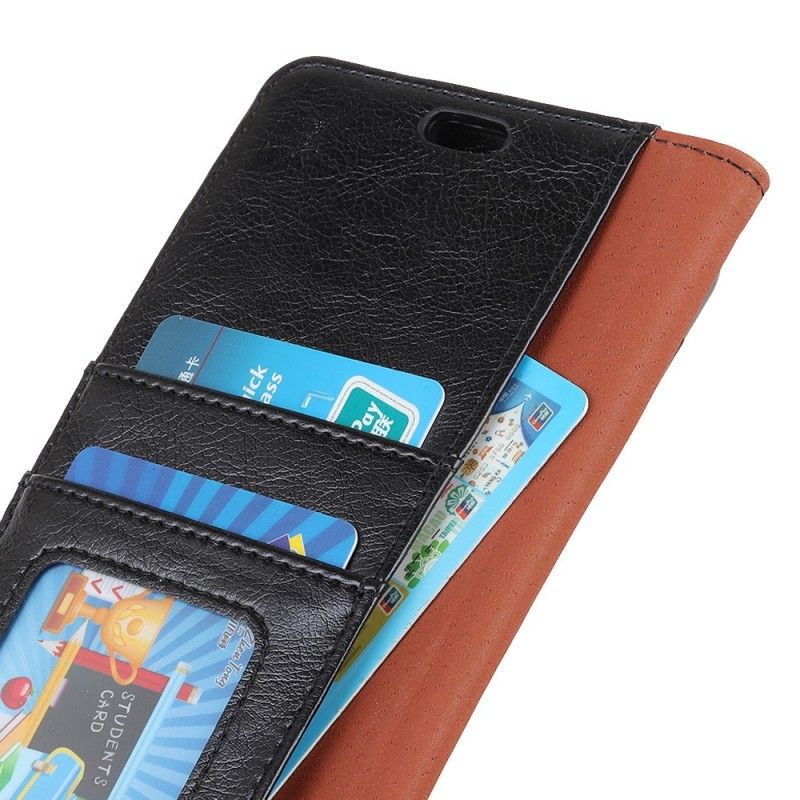 Etui Folio Samsung Galaxy S10 Plus Czerwony Czarny Efekt Błyszczącej Skóry Etui Ochronne