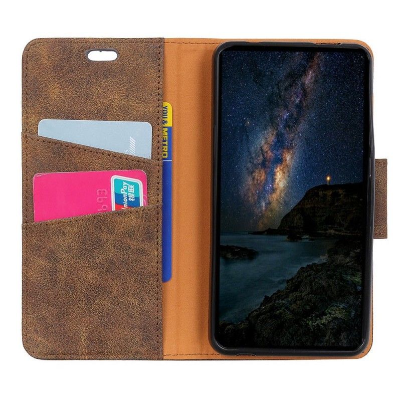 Etui Folio Samsung Galaxy S10 Plus Klapa Ze Sztucznej Skóry W Stylu Retro