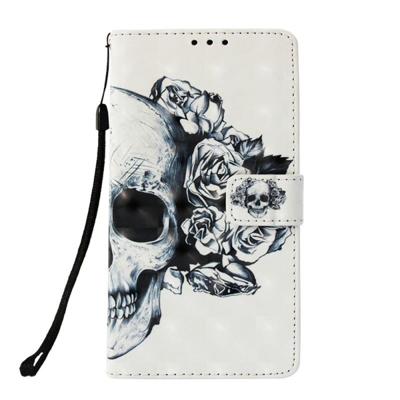 Etui Folio Samsung Galaxy S10 Plus Kwiecista Czaszka