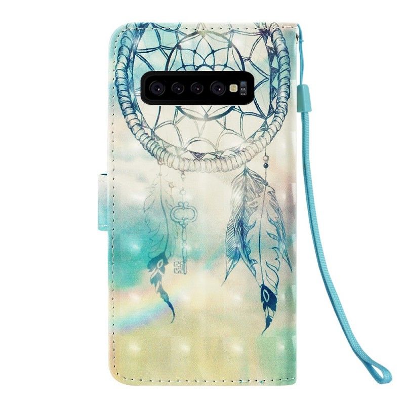 Etui Folio Samsung Galaxy S10 Plus Łapacz Snów Akwarela Etui Ochronne