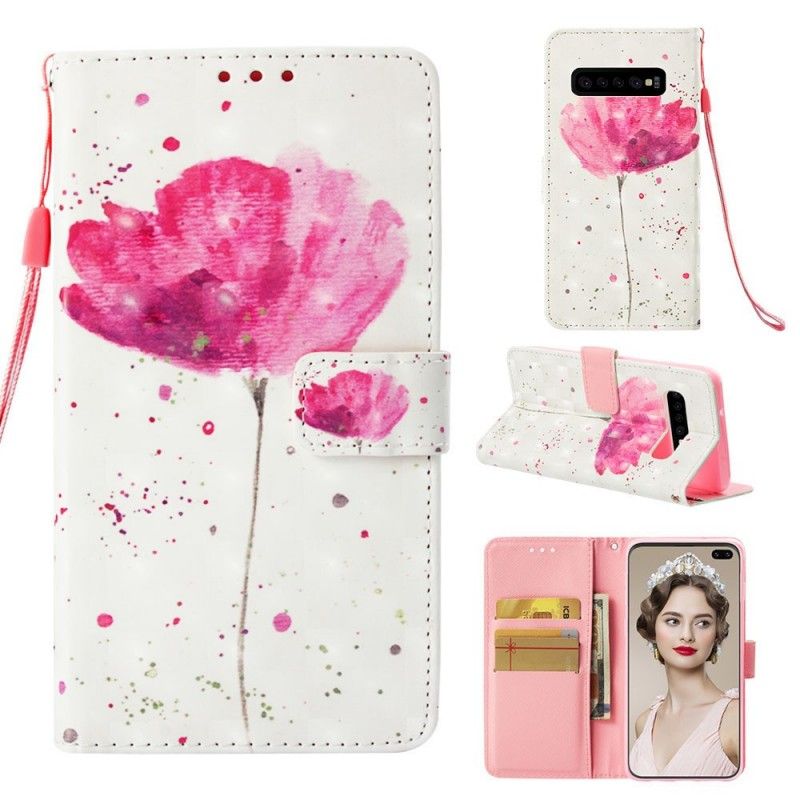 Etui Folio Samsung Galaxy S10 Plus Mak Akwarelowy Etui Ochronne