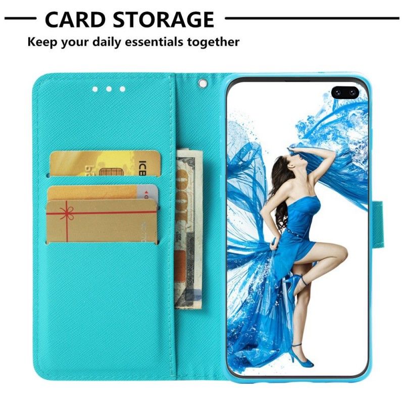 Etui Folio Samsung Galaxy S10 Plus Niebieska Czaszka