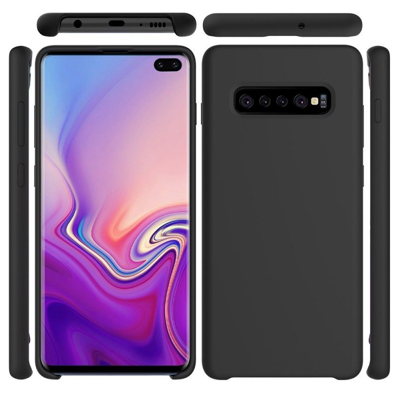 Etui Samsung Galaxy S10 Plus Biały Czarny Silikon