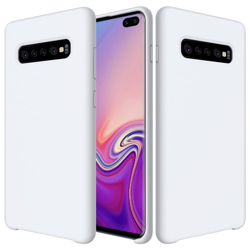 Etui Samsung Galaxy S10 Plus Biały Czarny Silikon