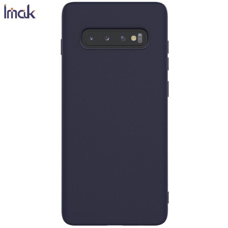 Etui Samsung Galaxy S10 Plus Granatowy Czarny Mata Silikonowa Serii Uc-1 Imak