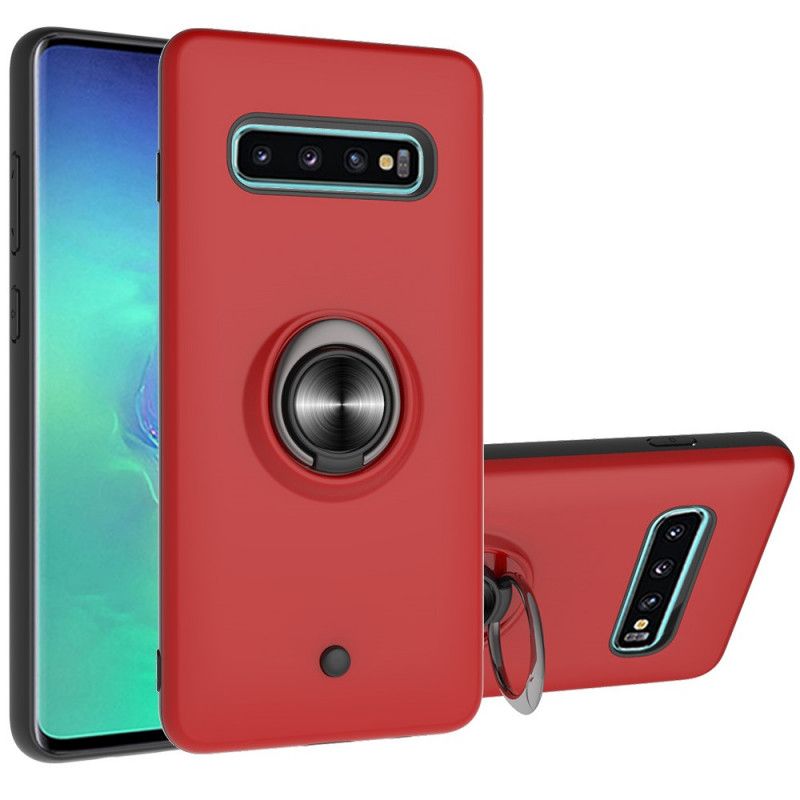 Etui Samsung Galaxy S10 Plus Granatowy Czarny Zdejmowany Z Pierścieniem