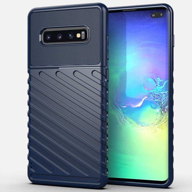 Etui Samsung Galaxy S10 Plus Zielony Czarny Seria Grzmotów