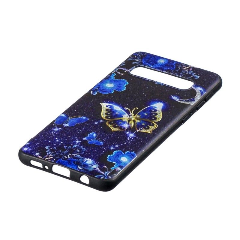 Etui Samsung Galaxy S10 Plus Złoty Motyl Etui Ochronne