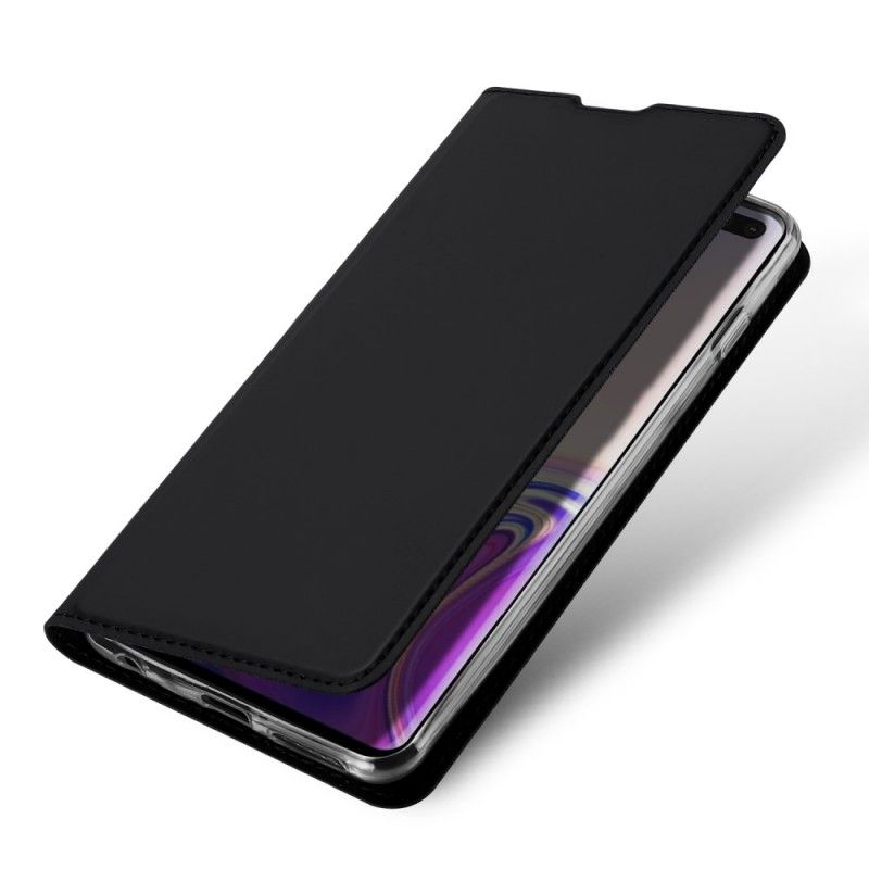 Flip Kotelot Samsung Galaxy S10 Plus Granatowy Czarny Seria Pierwszej Klasy