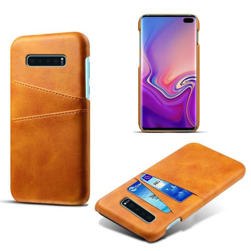 Futerały Samsung Galaxy S10 Plus Czerwony Czarny Etui na Telefon Posiadacz Karty