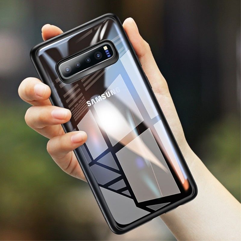 Futerały Samsung Galaxy S10 Plus Granatowy Czerwony Seria Usams Mant