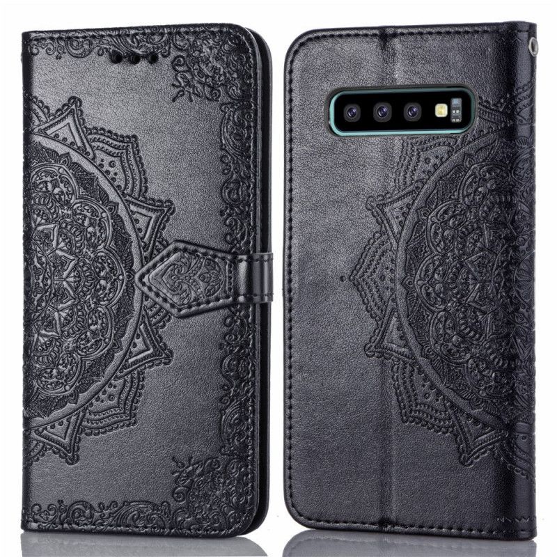 Pokrowce Samsung Galaxy S10 Plus Szary Czarny Mandala W Średnim Wieku