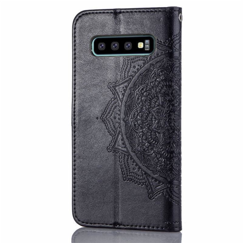 Pokrowce Samsung Galaxy S10 Plus Szary Czarny Mandala W Średnim Wieku