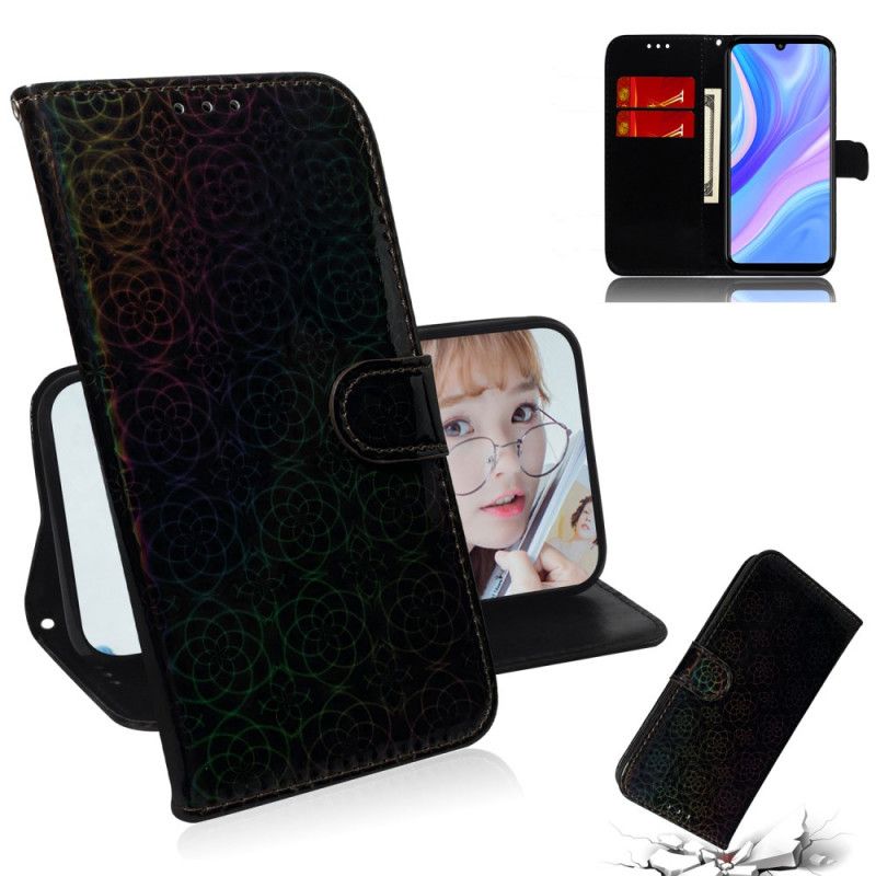 Etui Folio Huawei P Smart S Szary Czarny Czysty Kolor