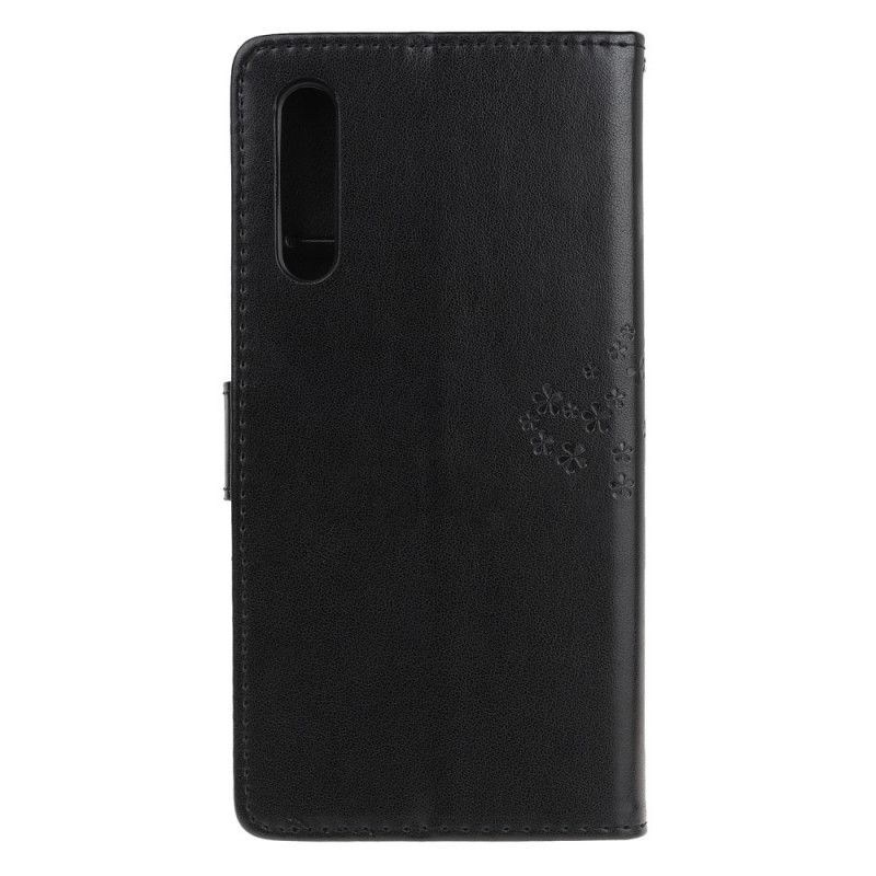 Etui Folio Huawei P Smart S Szary Czarny Sowy Drzewne I Stringi