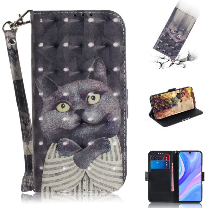 Etui Folio Huawei P Smart S Szary Kot Ze Stringami Etui Ochronne