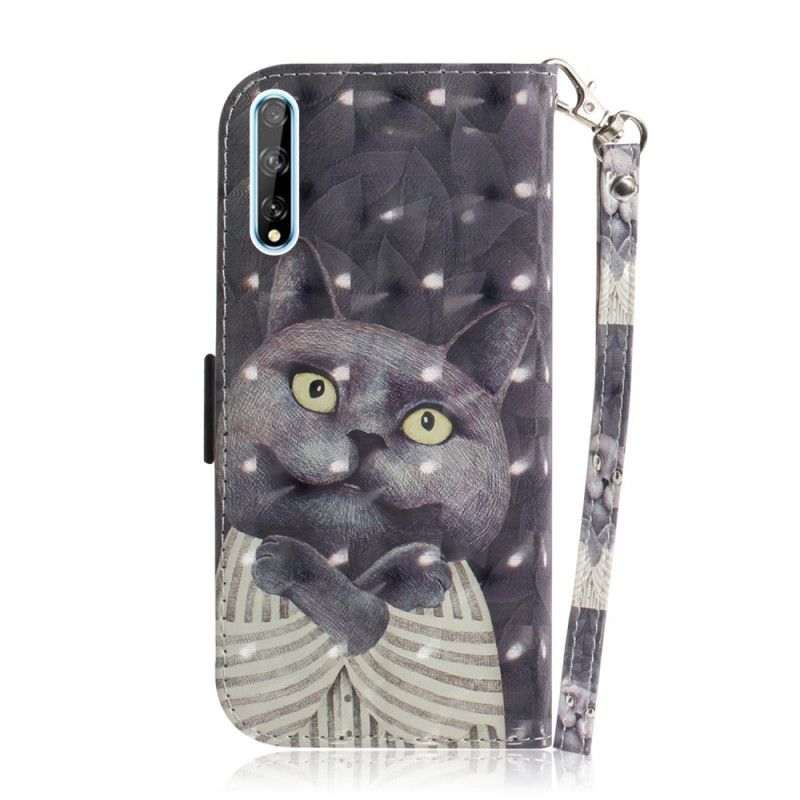 Etui Folio Huawei P Smart S Szary Kot Ze Stringami Etui Ochronne