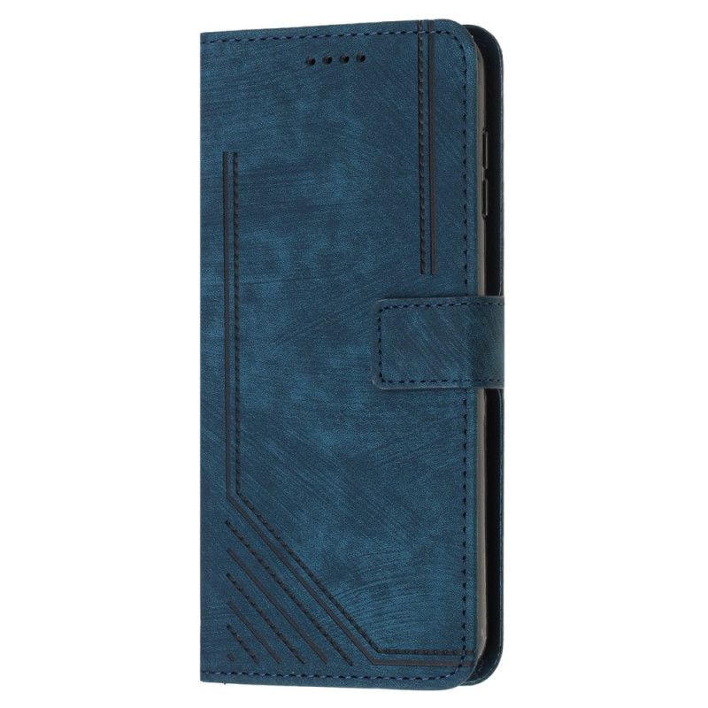 Etui Folio Motorola Edge 50 Pro Drukowanie Linii Paska