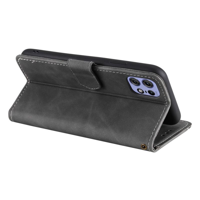 Etui Folio Motorola Edge 50 Pro Dwukolorowy Z Paskiem Etui Ochronne