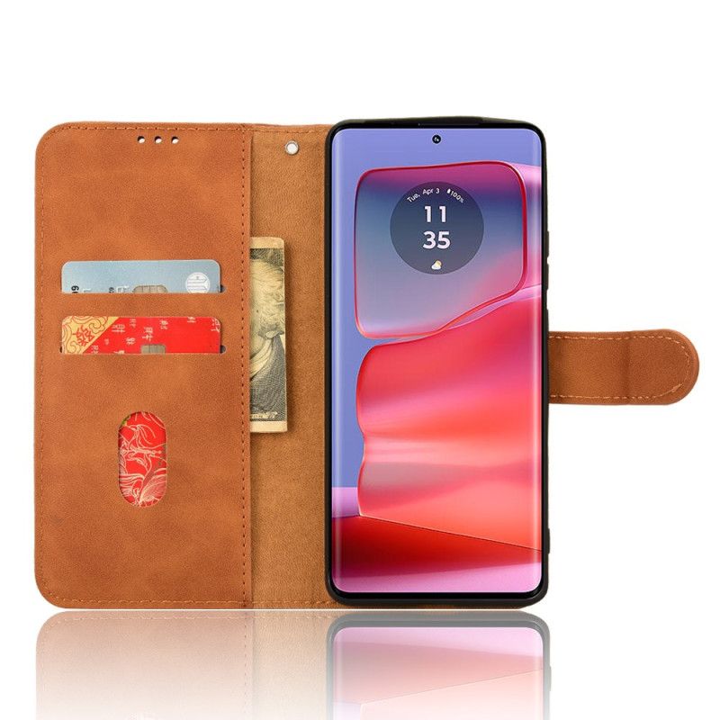 Etui Folio Motorola Edge 50 Pro Efekt Zamszu Etui Ochronne