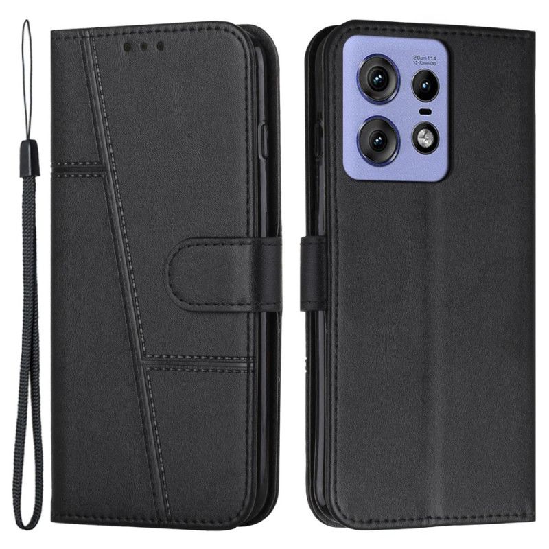 Etui Folio Motorola Edge 50 Pro Paski W Stylu Biznesowym Etui Ochronne