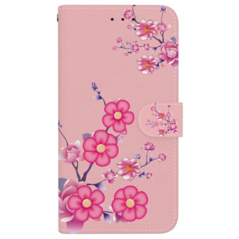 Etui Folio Motorola Edge 50 Pro Sakura Z Paskiem