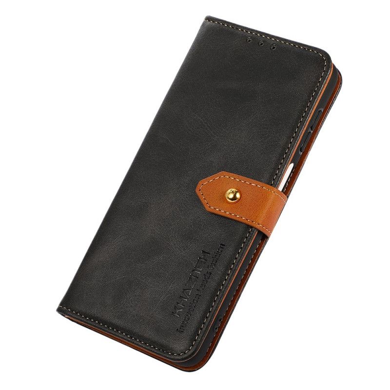 Etui Folio Motorola Edge 50 Pro Złoty Guzik Khazneh Etui Ochronne