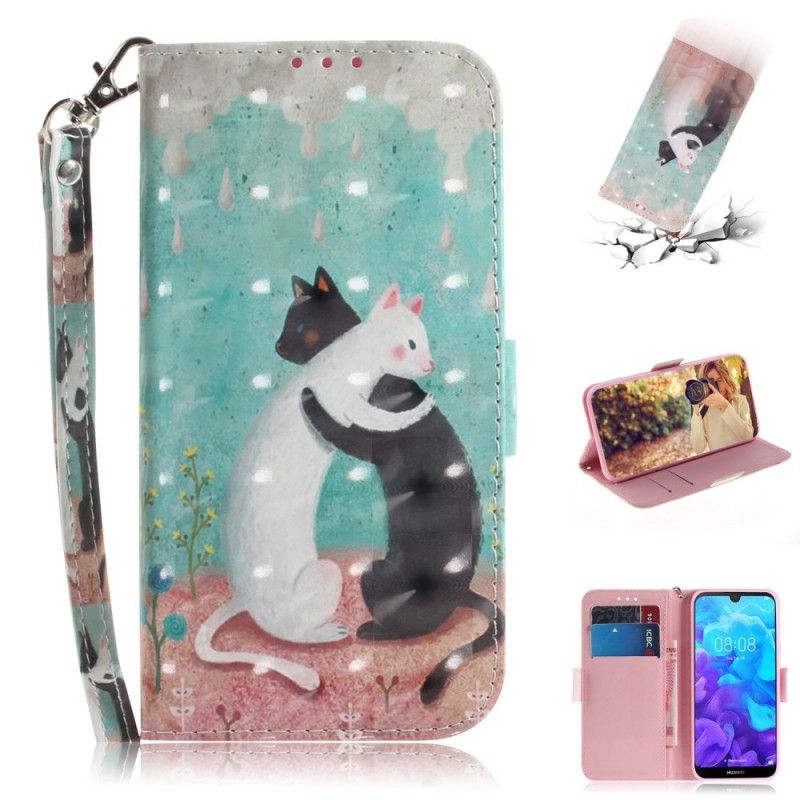 Etui Folio Huawei Y5 2019 Koci Przyjaciele Ze Stringami