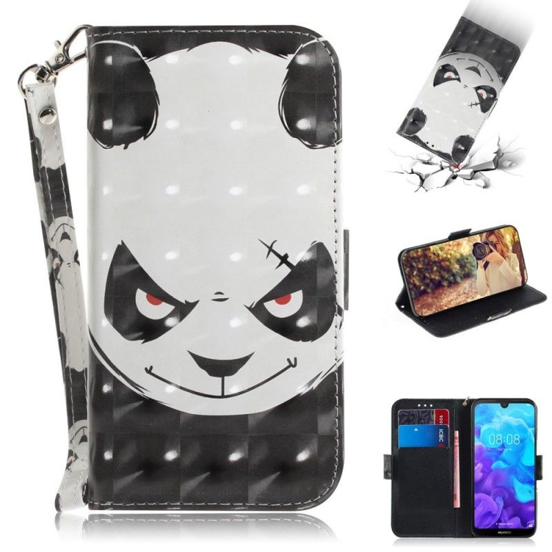 Etui Folio Huawei Y5 2019 Wściekła Panda Ze Stringami