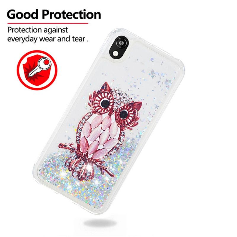 Etui Huawei Y5 2019 Sowa Z Bogatym Brokatem Etui Ochronne