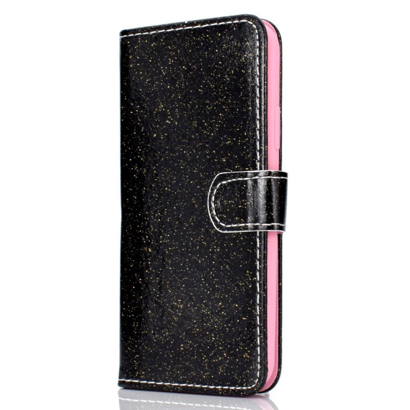 Etui Folio Honor 8S Fioletowy Magenta Brokat