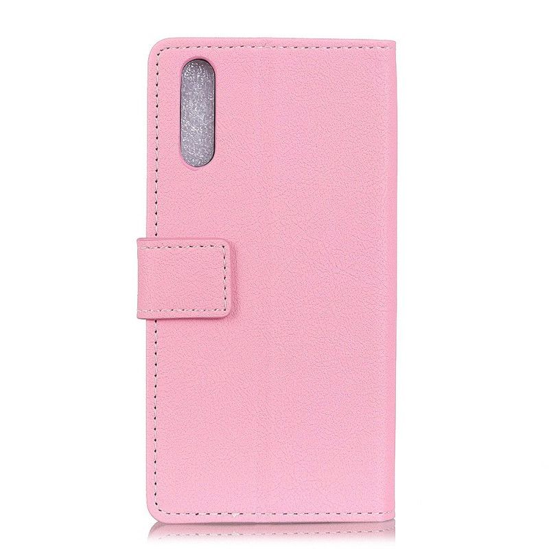 Etui Folio Xiaomi Mi 9 Lite Biały Czarny Efekt Skóry