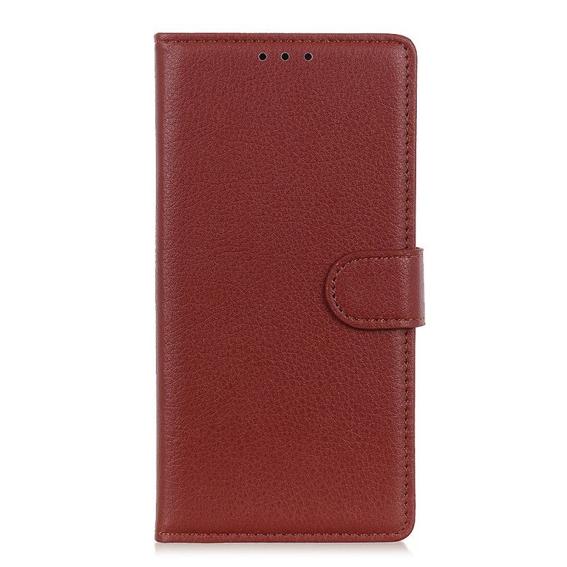 Etui Folio Xiaomi Mi 9 Lite Czarny Efekt Skóry Lychee Premium Etui Ochronne